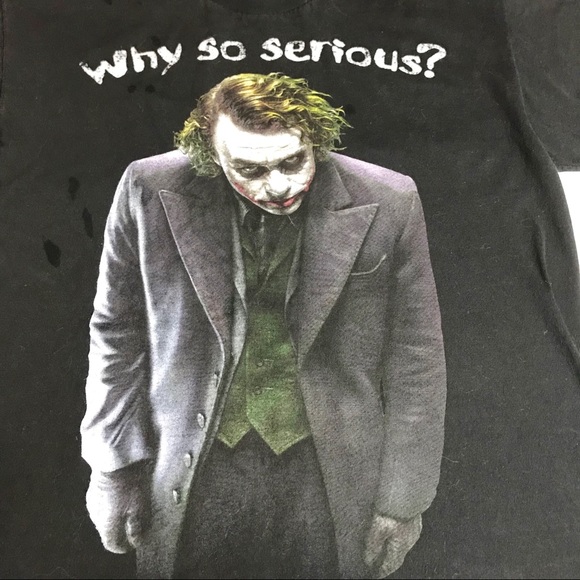 Vintage Joker The Dark Knight T Shirt Large Heath Ledger - Picture 2 of 6